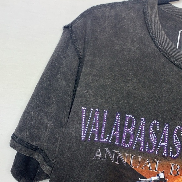 Valabasas Black Short Sleeve Tee with Vintage Motorcycle Graphic - Picture 7 of 8
